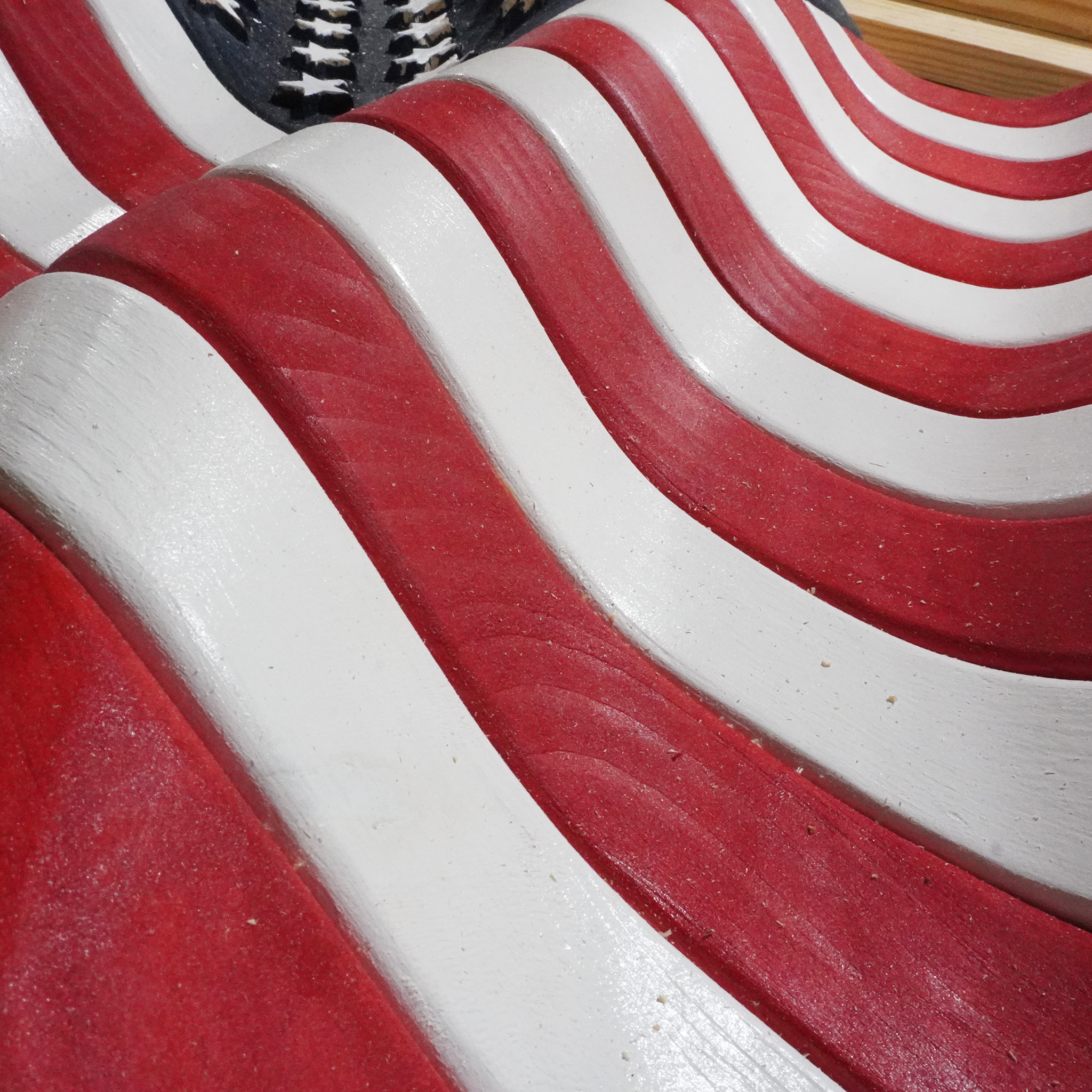 3D Wavy American Flags