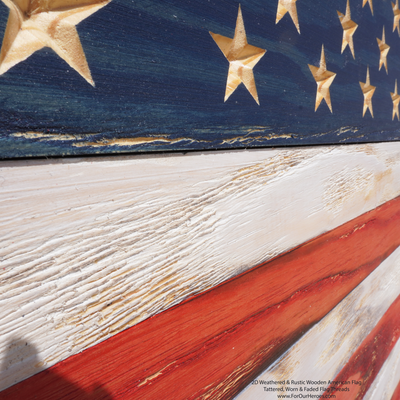 2D WEATHERED & RUSTIC American Flag