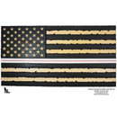 2D SUBDUED CHISELED THIN LINE American Flag (carved stars)-8