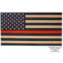 2D TRADITIONAL SUBDUED THIN LINE American Flag (TRUE 3D Raised Stars)-2