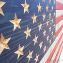 2D TRADITIONAL RUSTIC American Flag (Carved Stars)-4