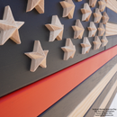 2D TRADITIONAL SUBDUED THIN LINE American Flag (TRUE 3D Raised Stars)-1
