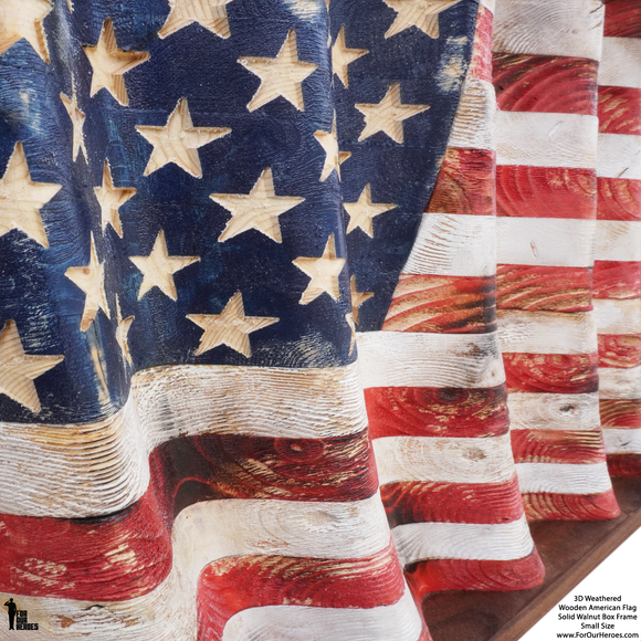 3D WEATHERED & RUSTIC American Flag