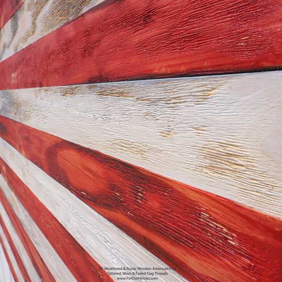 2D WEATHERED & RUSTIC American Flag