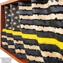 3D SUBDUED CHISELED THIN LINE American Flag (carved stars)-1