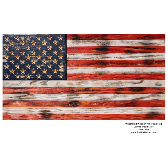 2D WEATHERED & RUSTIC American Flag