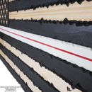 2D SUBDUED CHISELED THIN LINE American Flag (carved stars)-10