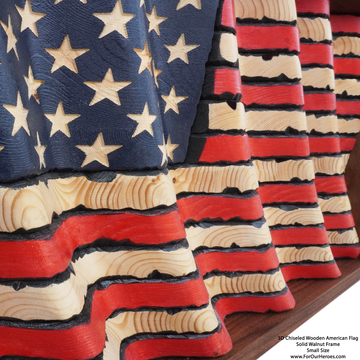 3D CHISELED American Flag